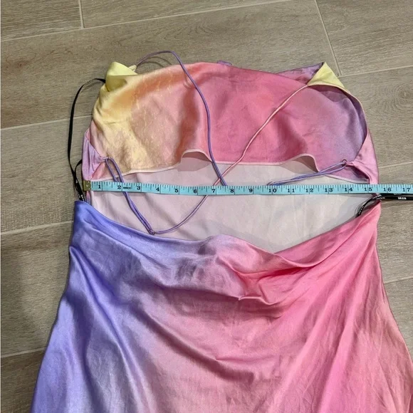 SER.O.YA ($398) Pracilla Dress in Sunset Tie Dye - Silk cowl neck - SIZE S - Picture 12 of 13